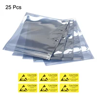 Uxcell 25 шт антистатические мешки защитный мешок 6x8 дюймов (15x20 см) закрывающийся с этикетками для жесткого диска HDD SSD — изображение 3