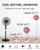 Desk and table fan, foldable Fan Portable Travel Fans Battery Operated,Adjustable Height My Foldaway fan with remote 2
