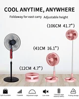 Desk and table fan, foldable Fan Portable Travel Fans Battery Operated,Adjustable Height My Foldaway fan with remote 2