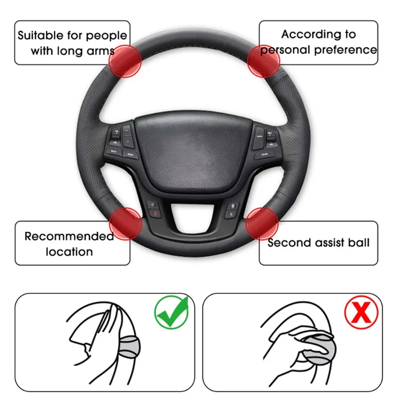 Car Steering Wheel Booster Ball 360 Degree Rotating Grip