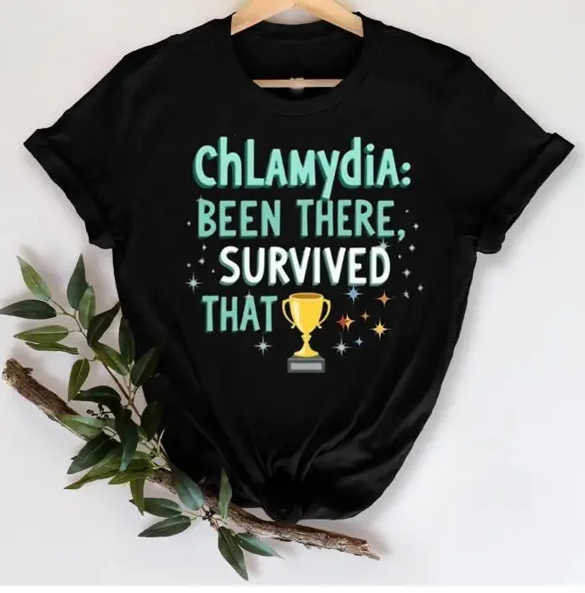Been There Survived That Womens T Shirt Funny STD Health Awareness Humorous Medical Survival