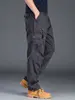 Men's Workwear Pants Multiple kets Outdoor Casual Trousers Wear-Resistant Loose Straight Leg Long Trousers