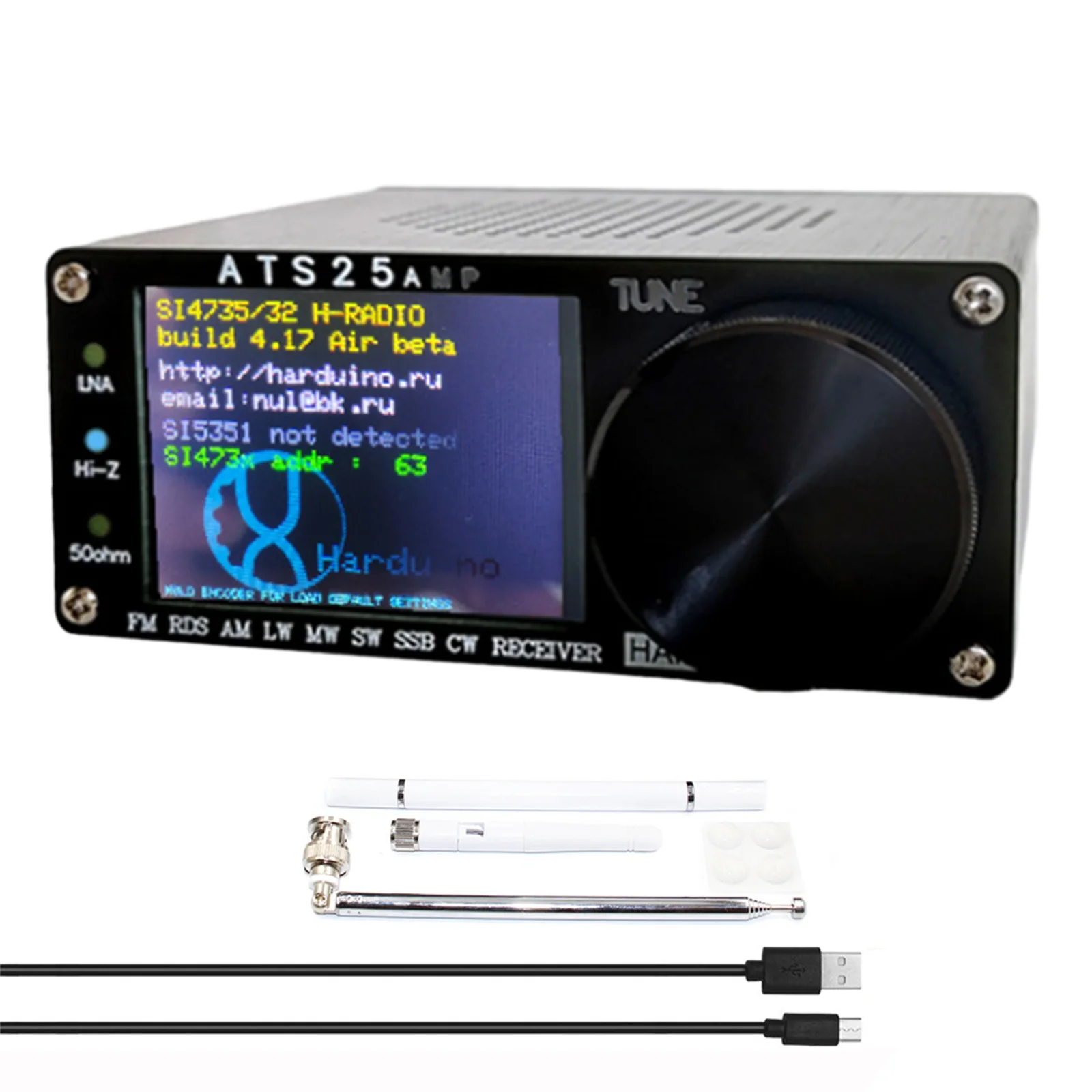 

ATS25AMP RDS Radio HI Z Mode 50ohm Mode Pass Filter Circuit Excellent Sound Quality RDS Station Information