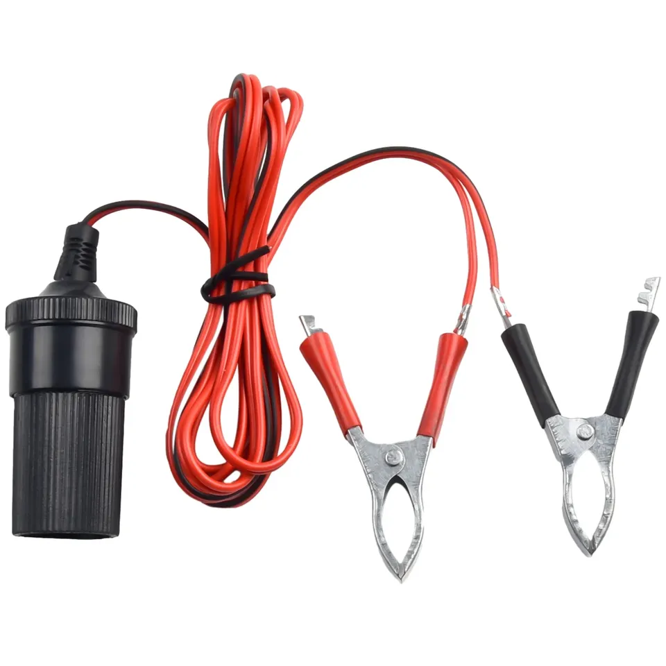 Newest 2022 Wholesale 12 Volt Cigar Lighter Car Battery Clips 12V Adapter Battery Clamp Car Cigar Lighter Socket