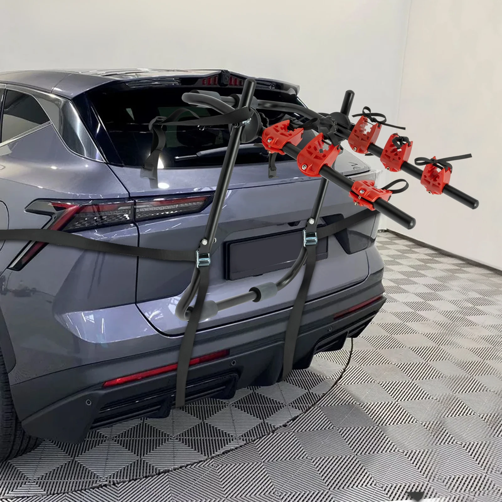 Sturdy Arm Trunk Mount Bike Carrier Rack Hatchback Rear Holder for AUTO SUV & Car Vehicle Mounted Bicycle Frame 20kg