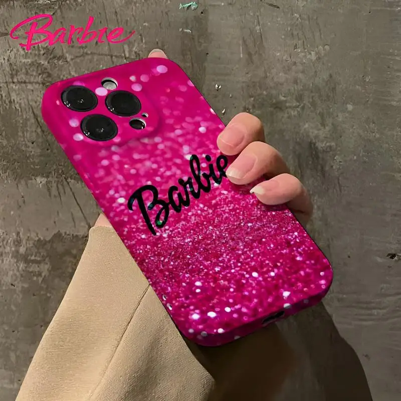 

2023 Miniso Barbie Iphone Phone Case Is Suitable for Iphone 12 13 14 15 Pro Max Soft Shell Anti Drop Girl Phone Accessories