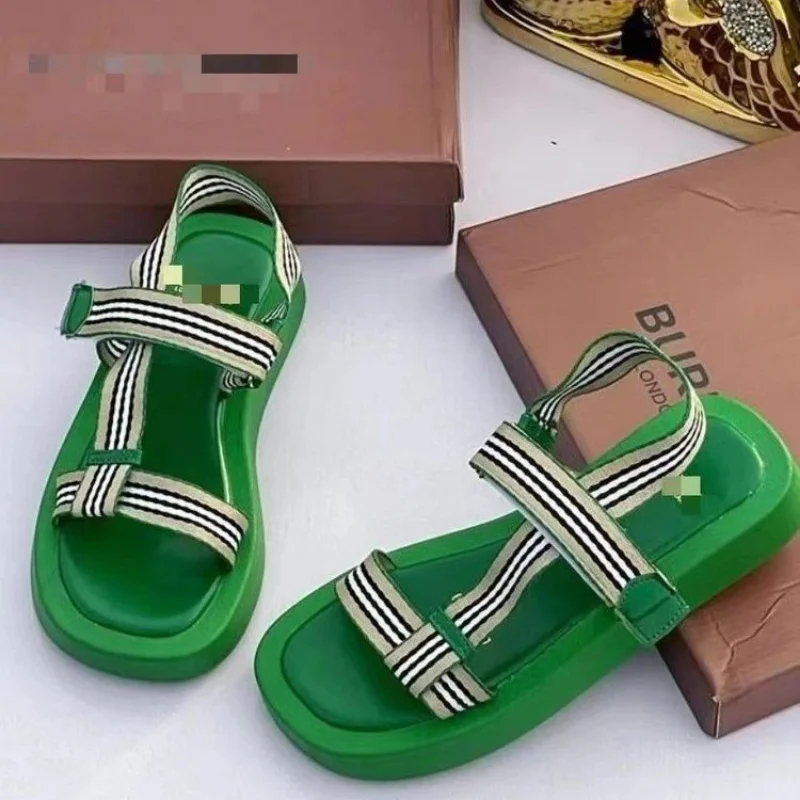 WomensCasualOutdoorwithElasticStrapsBeachSandals2023Summer