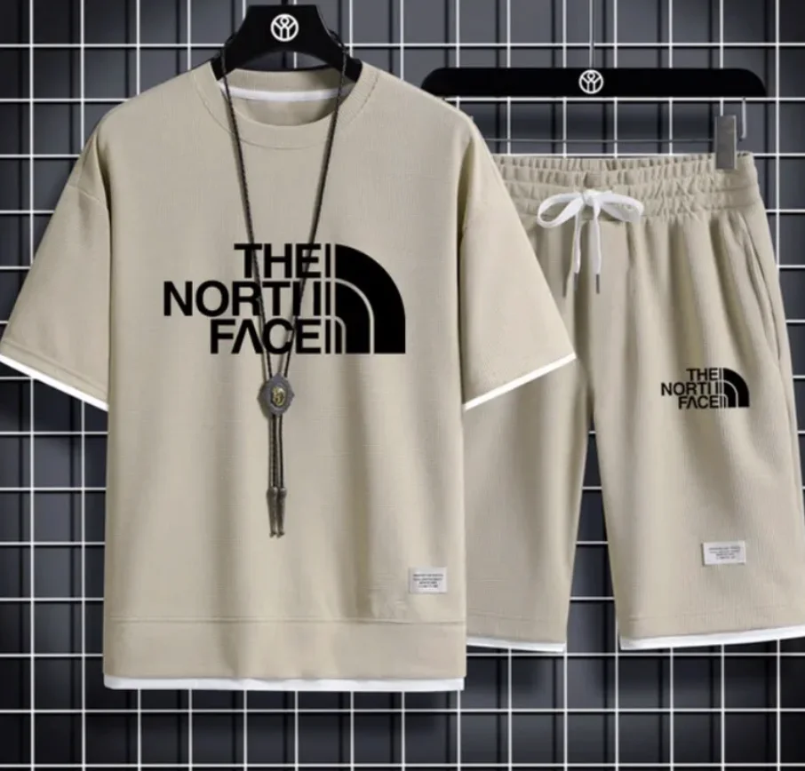 Summer Men’s Sets Fashion Korean Tracksuit Men Short Sleeve T Shirts+sport Shorts Suit Men Casual Men Clothing Mens Joggers Sets