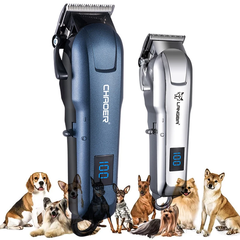 Dog Hair Clipper Electrical Hair Cutting Machine Pet Haircut Trimmer Shaver Set for Dogs Cats Cordless Rechargeable