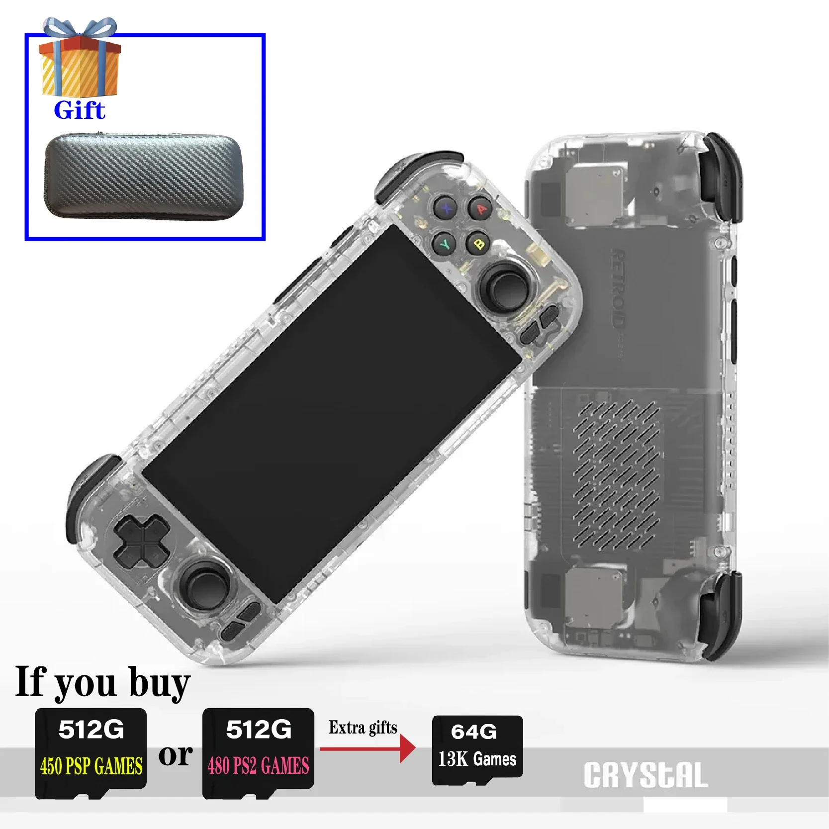 Retroid Pocket 4 Pro Retro Handheld Game Video Player Console 4.7