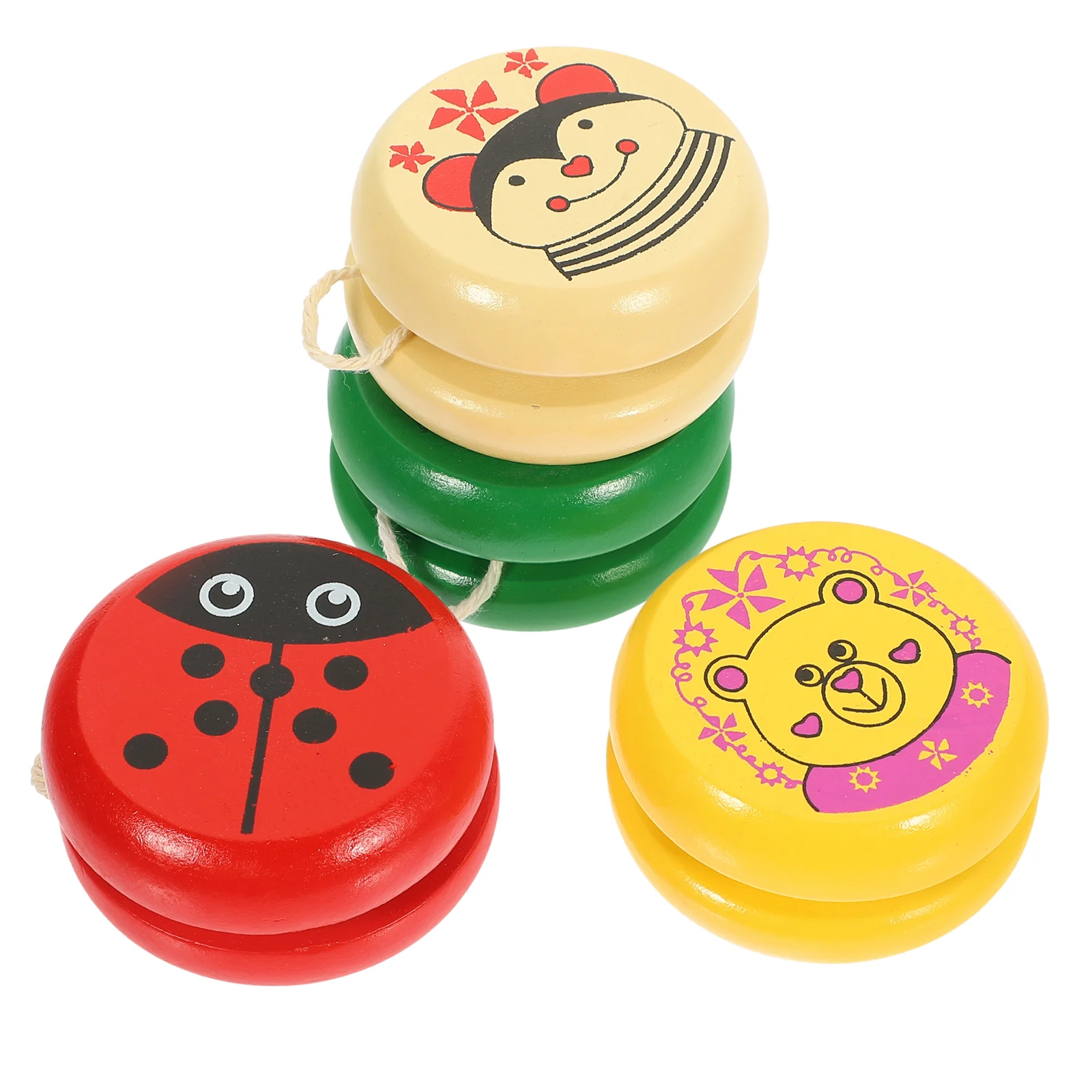 

4Pcs Interesting Animal Children's Yo-Yo Toys Wooden Plaything Kids Toys Random Color/Style