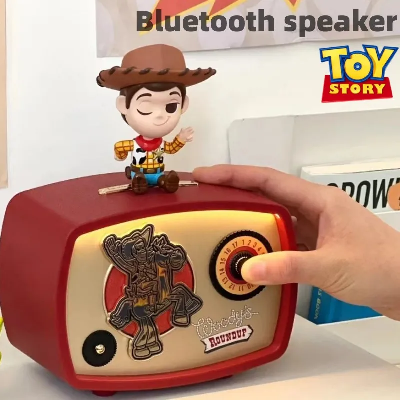 Disney Toy Story 4 Woody Retro Bluetooth Speaker Cartoon Girl Wireless Portable Cute Speaker Regalo Di Compleanno Di Natale Creativo