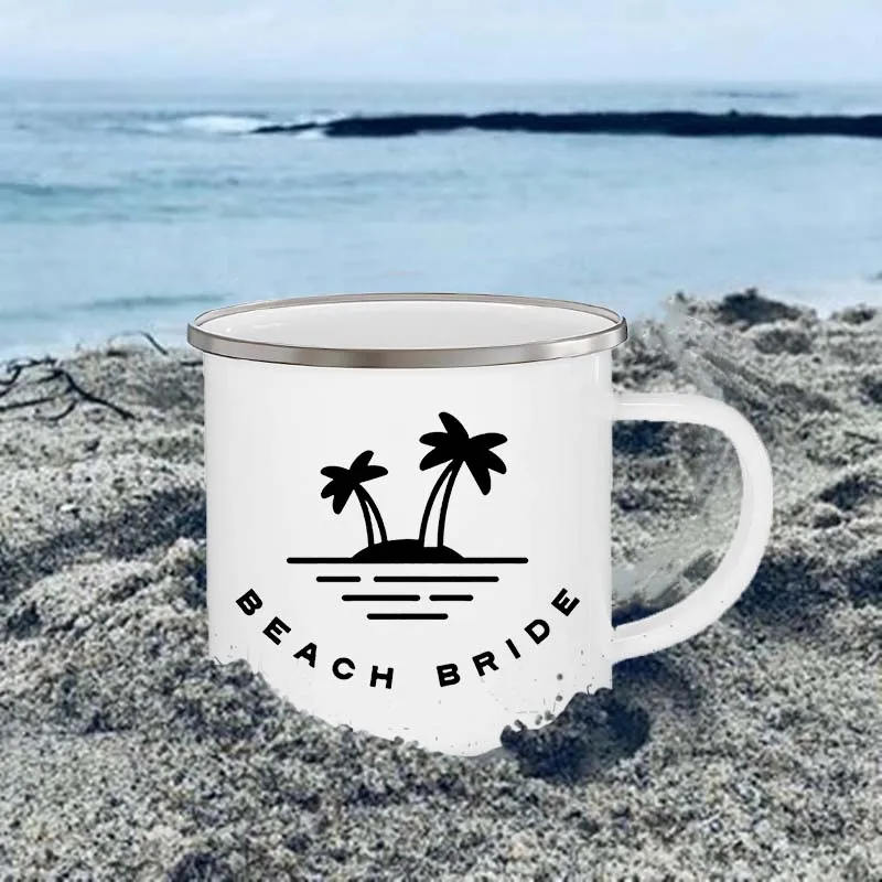 Cute Coffee Mug Summer Gift Ideas Beach Aesthetic Enamel Mug 