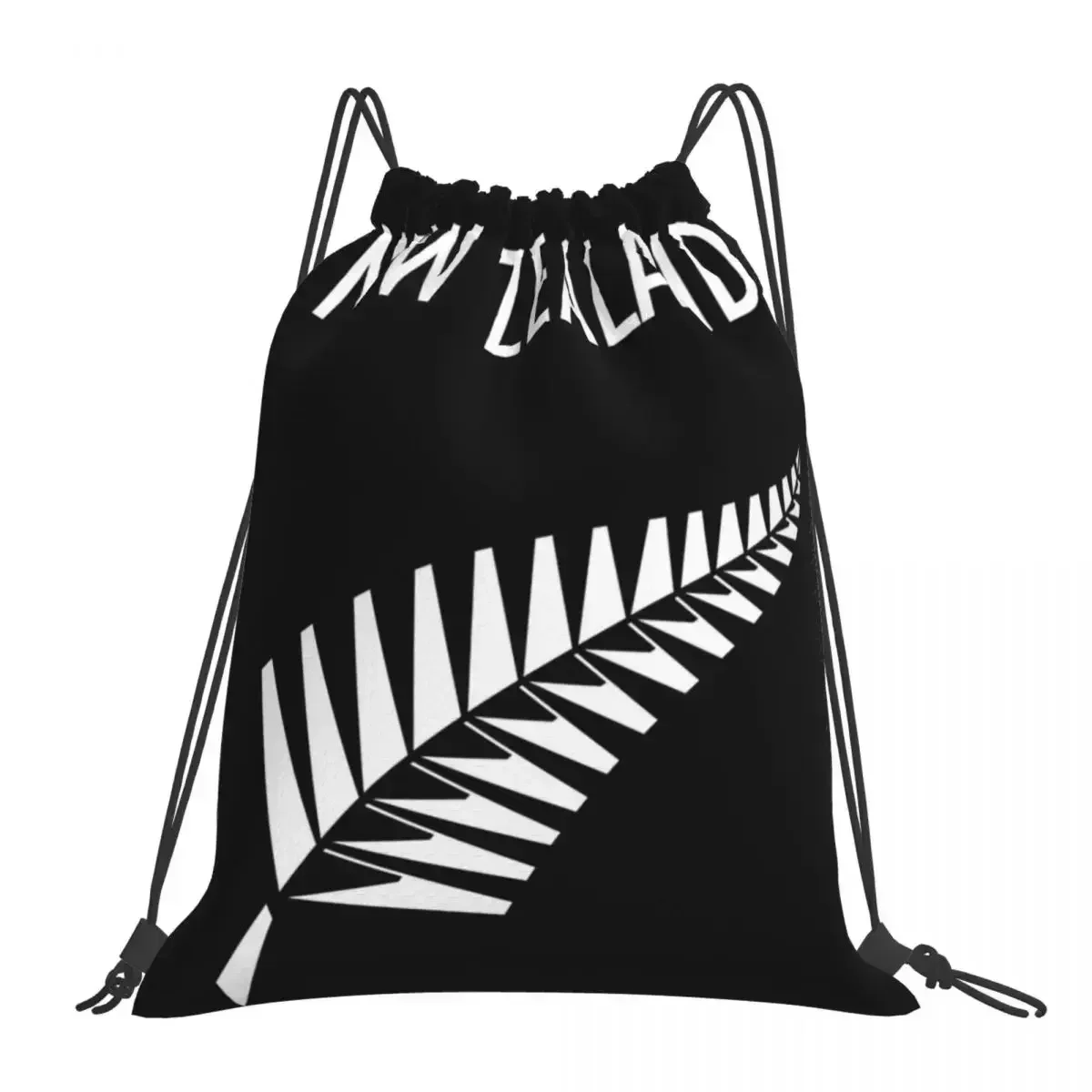 

New Zealand Fern Backpacks Fashion Portable Drawstring Bags Drawstring Bundle Pocket Shoes Bag Book Bags For Travel Students