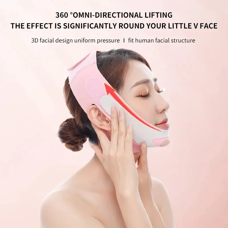 Face Shaping Bandage 1 PCS TPU Mandibular Elastic Band Facial Care Tool Facial Bandage Lifting Sleep Small V Face Mask To Remove Double Chin