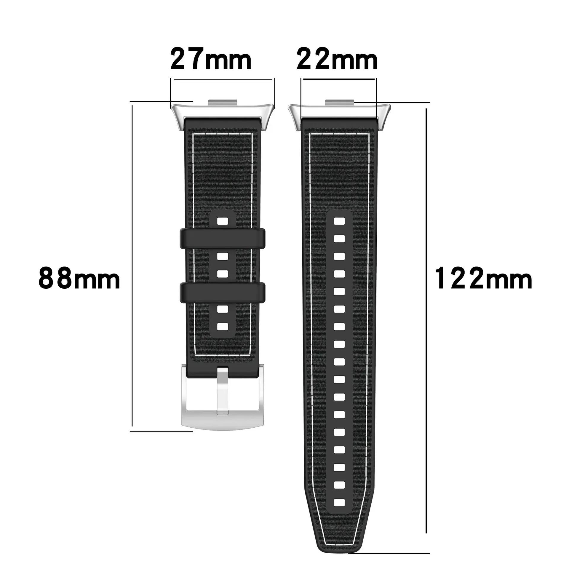 Enhanced Sports Strap Silicone Nylon Wristband Bracelet