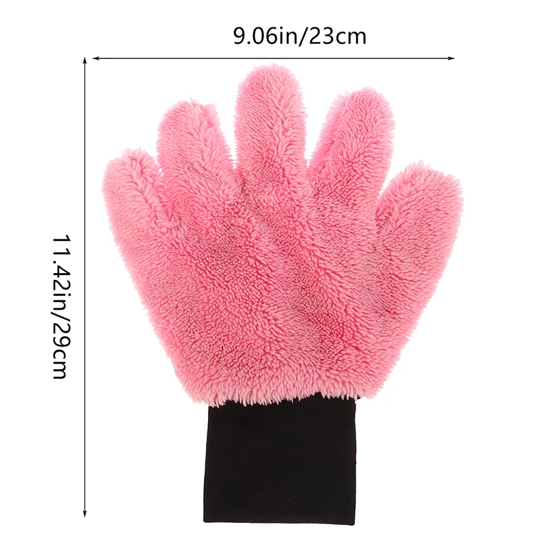 5-Finger Car Washing Glove Double-Faced Microfiber Auto Cleaning Mitt Scratch-Free Soft Car Care Detailing Wash Gloves