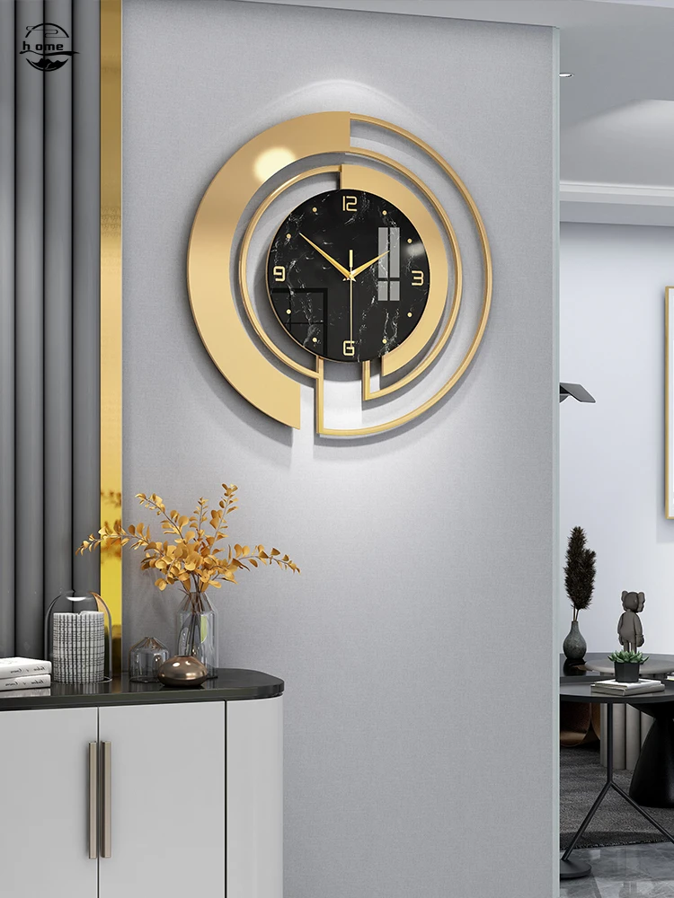 Orologio da parete rotondo 45cm specchio di vetro orologio da parete di  lusso Design moderno arte in metallo orologi silenziosi orologio da  appendere soggiorno decorazioni per la casa - AliExpress