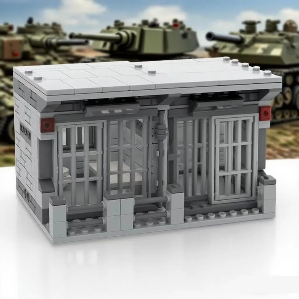 Police Prison Cage Building Blocks Simulated Jail Cell with Bed ...