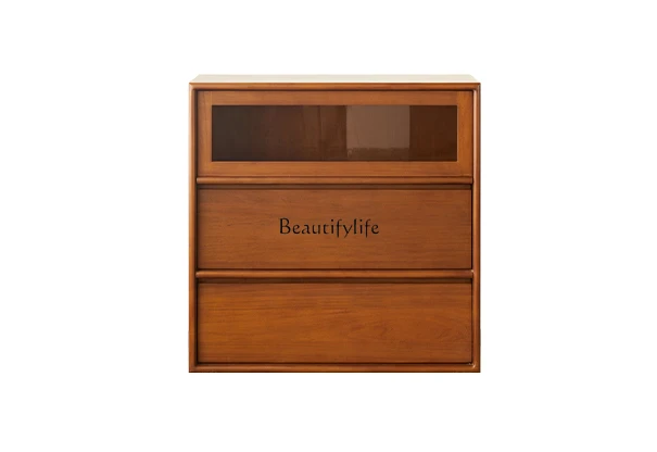 

Living Room Vintage Solid Wood Furniture Storage Combination Display Cabinet with Glass Door