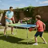 Portable Ping Pong Table Foldable Table Tennis Table with Aluminum Frame-Green
