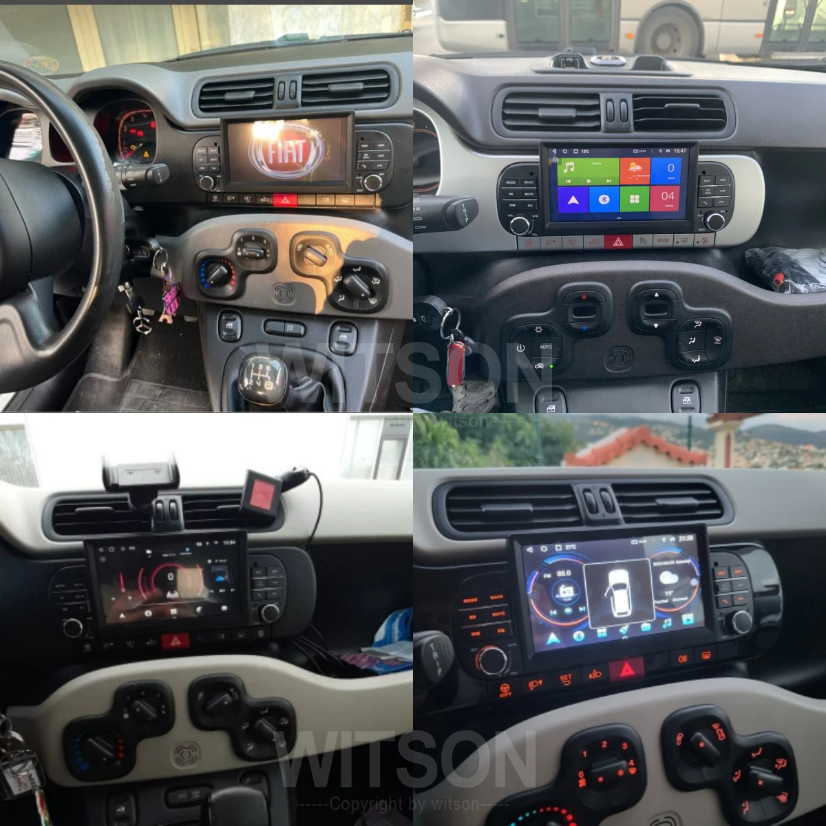 Android 13 Stereo 2 Din Car Multimedia Player For FIAT PANDA 2017 2013 2014  2015 2016 2018 2019 2020 Auto Audio WIFI CarPlay GPS