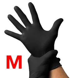 Versatile Black XL Disposable Gloves for Home, Industry, and Gardening Tasks (M-23x10cm)