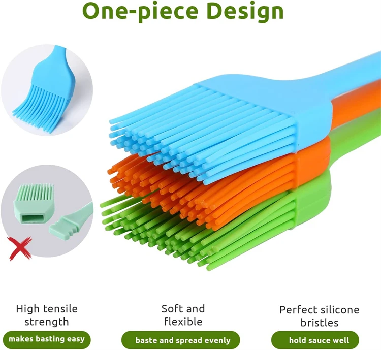 Lmetjma सिलिकॉन बस्टिंग ब्रश अपग्रेड हीट रेसिस्टेंट बेकिंग ब्रश ऑयल ब्रश ग्रिलिंग बेकिंग और ग्रिलिंग के लिए jt63