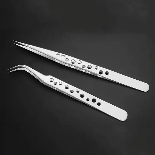 Industrial Tweezers Electronics Anti-static Precision Stainless Curved Straight Tip DlY Hand Tools Phone Repair JMNZ04 1