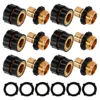 3/4 Inch Garden Hose Quick Connect,Garden Hose Fittings,Male and Female Water Quick Release Hose Connector,6 Set 1