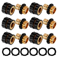 3/4 Inch Garden Hose Quick Connect,Garden Hose Fittings,Male and Female Water Quick Release Hose Connector,6 Set 1