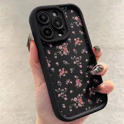 pinken bloemenfragmenten luxe telefoonhoes - Y2K geïnspireerde cover