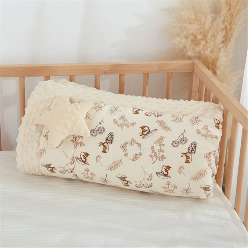 Baby Swaddles Blanket Autumn Winter Wrap Towel for Infant Boys Girls Breathable Double-Side Newborn Cosy Bedding Stuff Wrap Quil