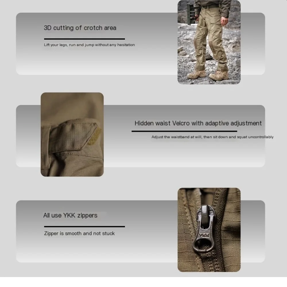 Pantalon tactique Assault 3.0 Military Bird pour pêche - Pantalon cycliste réglable printemps homme