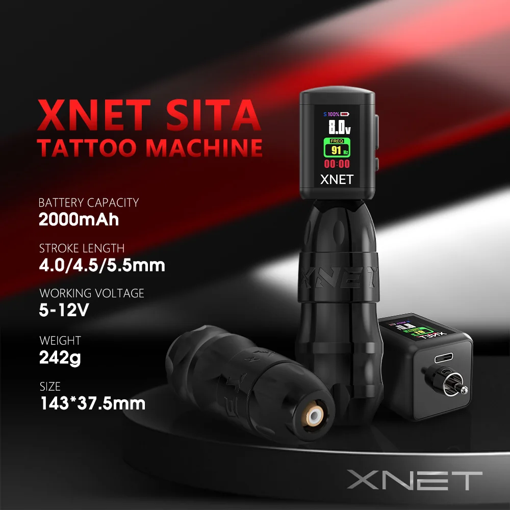 Xnet-sita-ワイヤレスタトゥーマシン,強力なブラシレスモーター