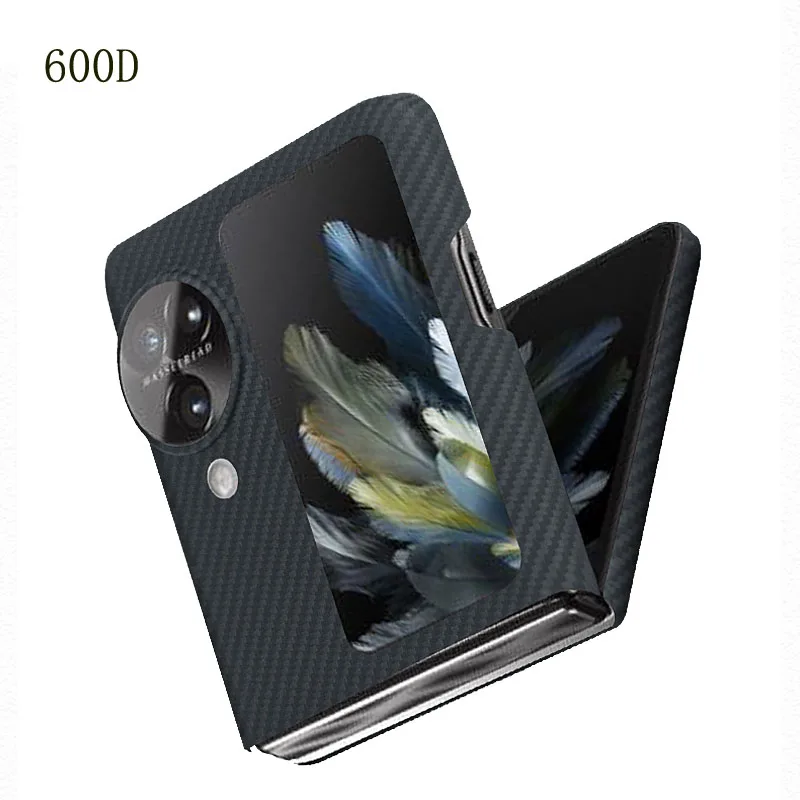 Case for OPPO Find N3 Flip Ultrathin Real Carbon Fiber Aramid Anti-explosion Fold Mobile Phone Protective Cover Protection Shell