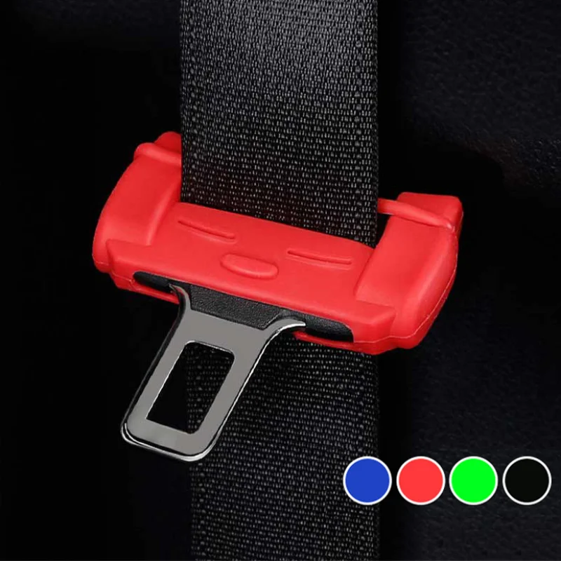 

Universal Car Seat Belt Buckle Clip Silicone Protector Anti-collision Anti-Scratch Safebelt Cover Interior Safety Accessories