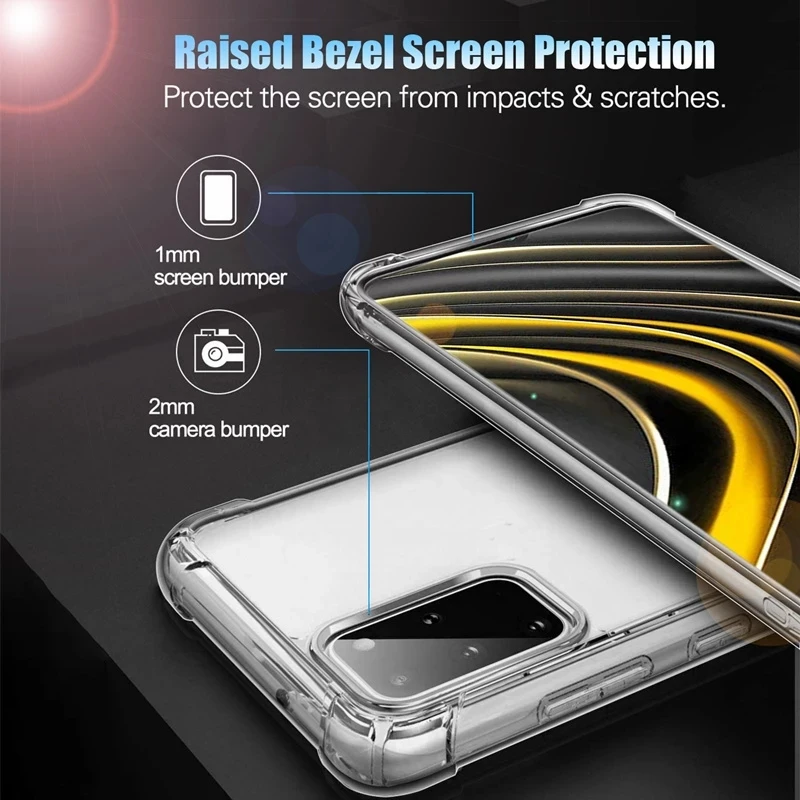 Transparent Shockproof Silicone Phone Case - Durable and Stylish Protective Cover