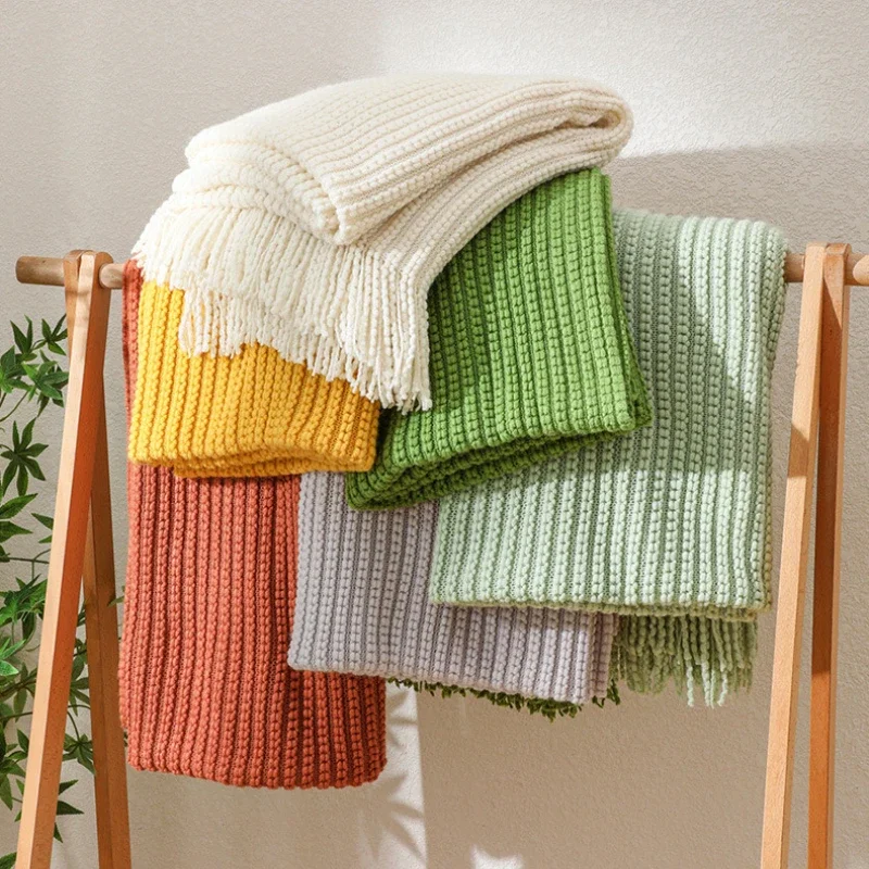 

Bedspread Towel Textile City Nordic Throw Blanket Knitted Sofa Cover Office Nap Air Conditioner Blanket Bohemian Hotel Decor