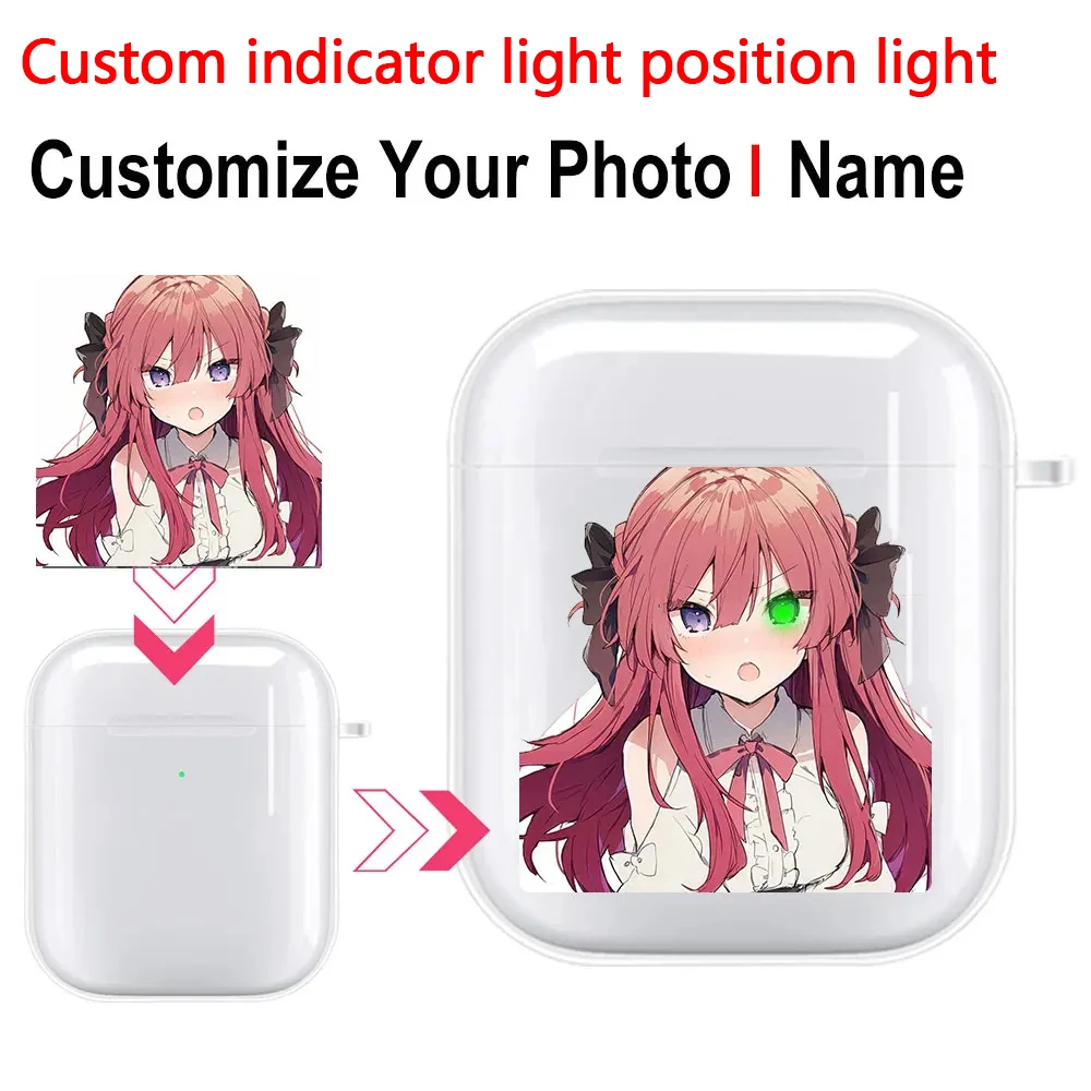 Personalized Clear TPU Earphone Case with Photo Design