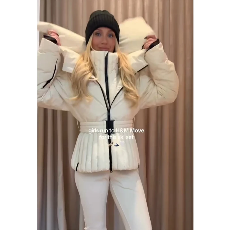 Women Casual Belted Hooded Cotton Coat Solid Full Sleeves Stand Collar Zipper Padded Jacket 2026 Lady Winter Daily Outwear New