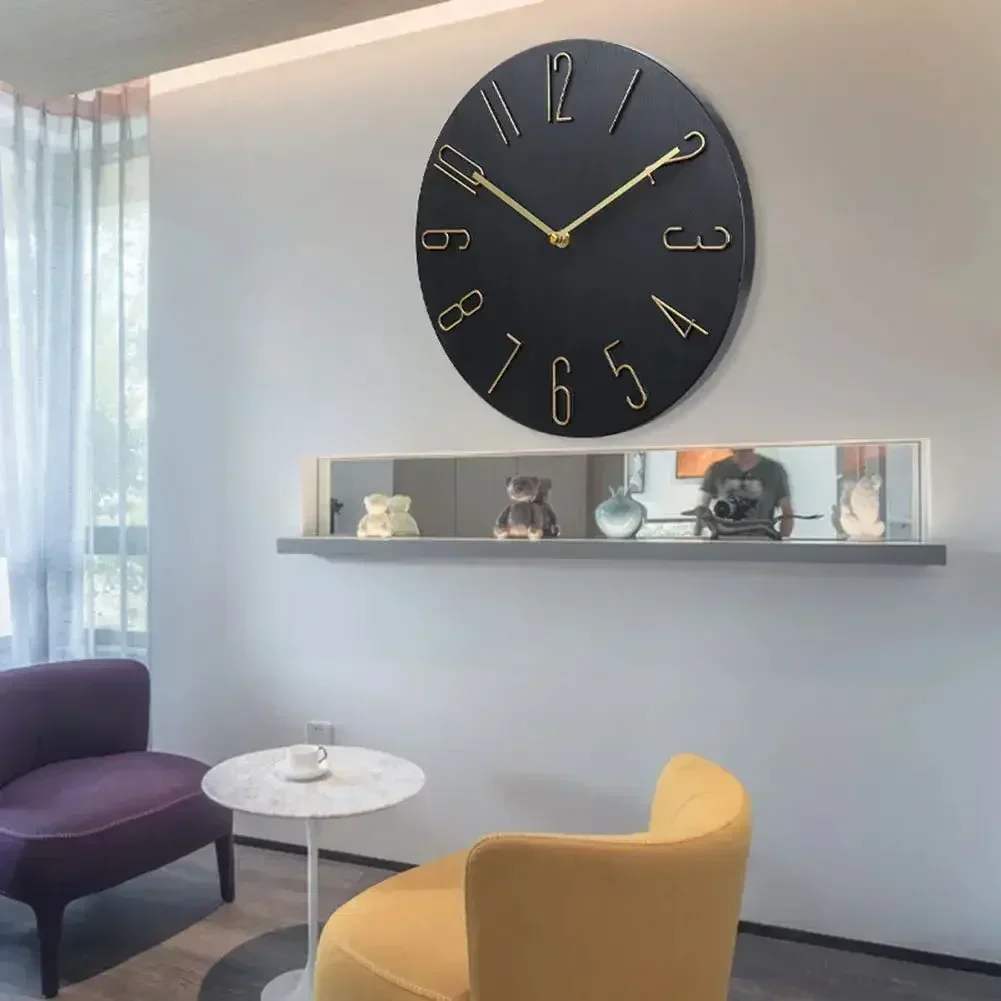 Description Picture 4 of itemWall clock living room household hanging fashion clock light luxury modern simple creative hanging wall ultra-quiet minimalist