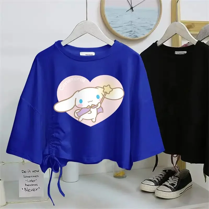 

Y2k одежда 2023 летние новые Топы на шнуровке тонкие футболки с мультяшным принтом букв свободные милые футболки в стиле Харадзюку Уникальные футболки уличная одежда