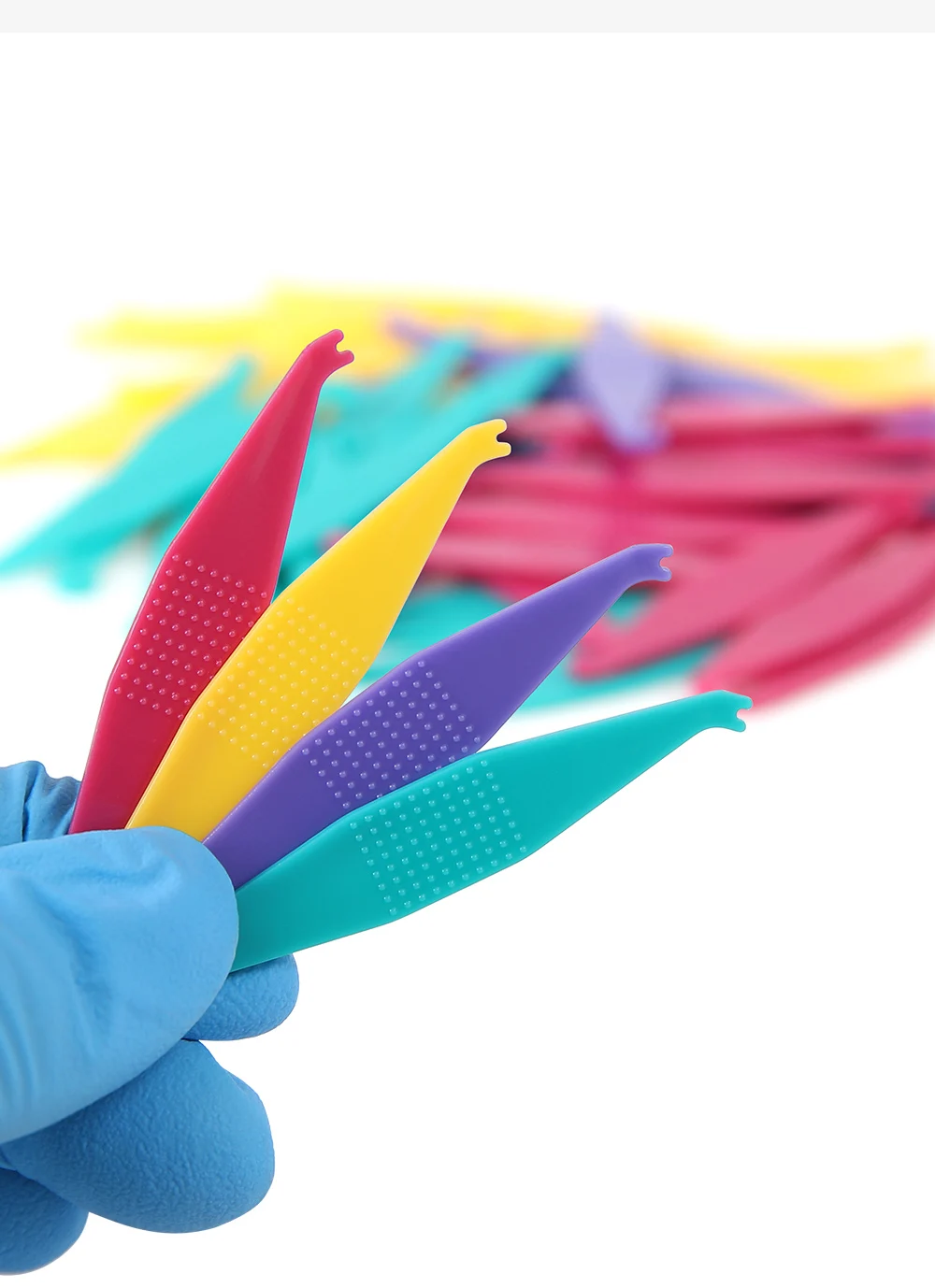 50 Teile/paket AZDENT Dental Kieferorthopädische Elastische Gummiband Platzierung Werkzeug Placers Verschiedene Farben Zahnmedizin Instrument – Detail 3