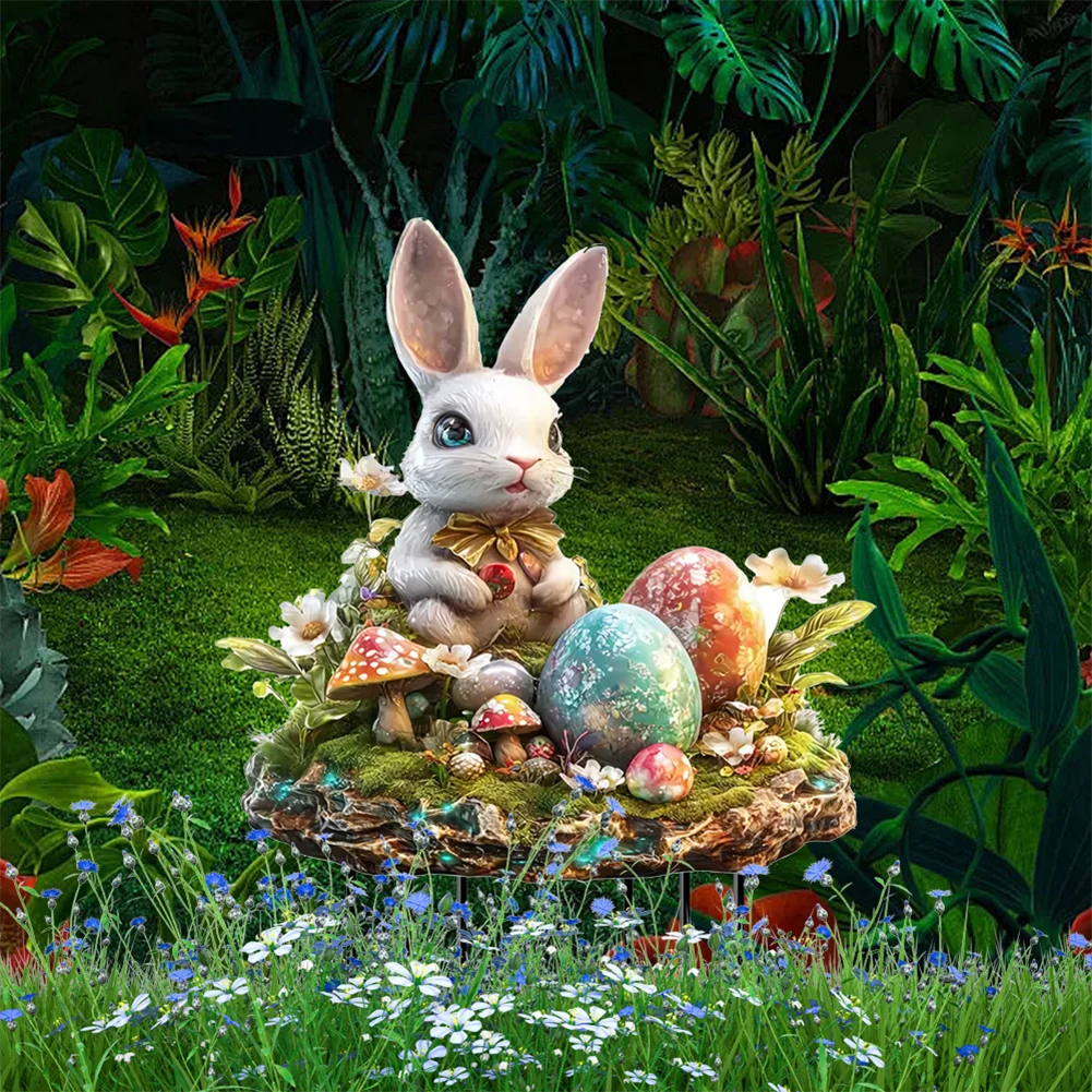 Waterproof Acrylic Easter Garden Stake Decor Statue