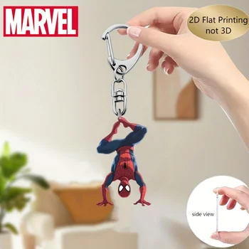 Marvel Superhero 2.5in Aacrylic Pendant Spider-Man Keychain Captain America Character Rearview Mirror Bag Pendant Kids Gift Toys