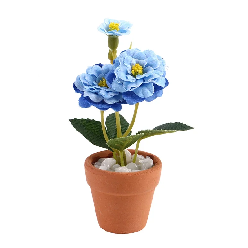 1pc Dollhouse Miniature Mini Flower Potted For Green Doll House Furniture Home Decor Simulation Plants 6