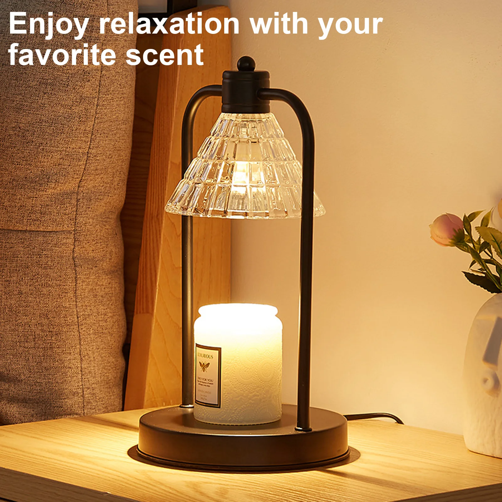 

Electric Candle Warmers Lamp for Yankee Candle ,Lampshade Candle Lamps for Home Decor,Compatible with All Soy Wax Candles 2 Bulb