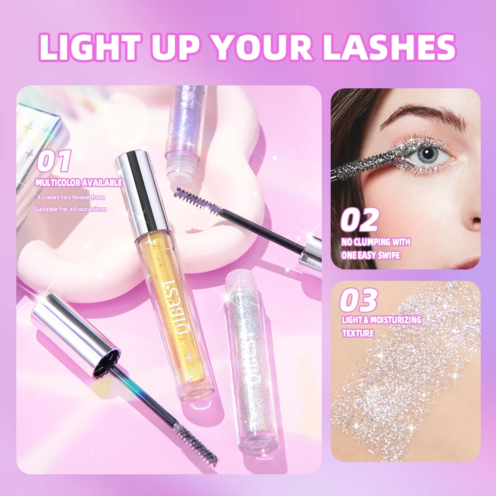 Silberne Glitter Wimperntusche & Eyeliner Set – Wasserfest, Lang Anhaltend, Für Partys & Cosplay