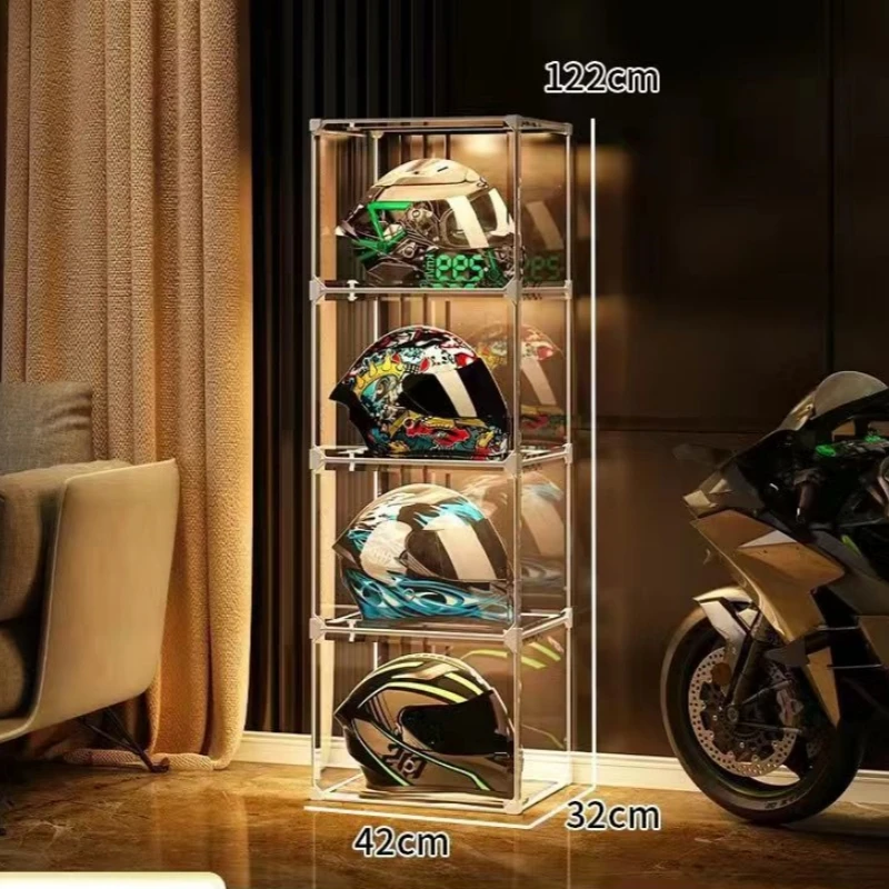 Modern-Transparent-Eco-Friendly-Plastic-Display-Stand-Cabinet-Helmet ...